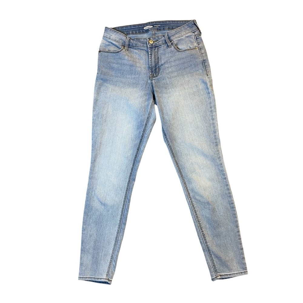 Old Navy Super Skinny Ankle Jeans, Light Wash Mid Rise, Size 4.